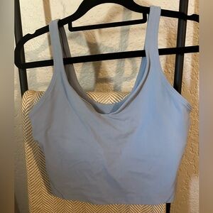 Light Blue Cropped Align Tank Top